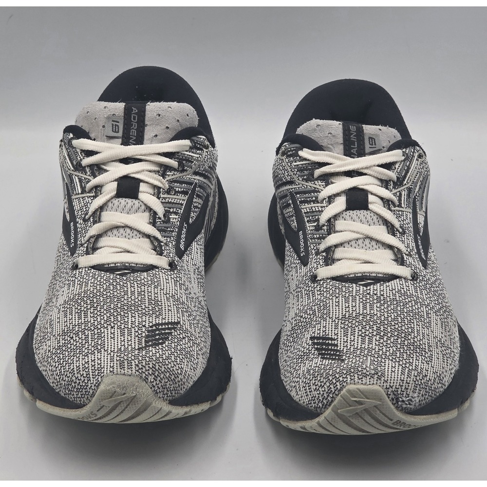 Brooks Adrenaline GTS 19 Womens 9 B Shoes Heathered Black White Running Sneakers - Picture 3 of 12